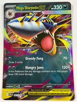 Mega Sharpedo EX 61/94 Double Rare Holo Phantasmal Flames Pokemon TCG - Image 1