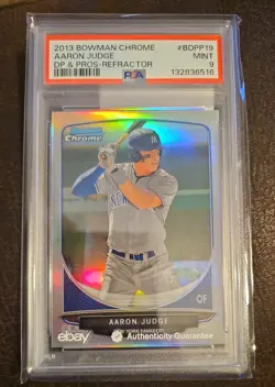 Aaron Judge 2013 Bowman Chrome Draft Picks Prospects BDPP19 Refractor RC PSA 9 - Image 1