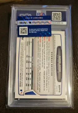 Aaron Judge 2013 Bowman Chrome Draft Picks Prospects BDPP19 Refractor RC PSA 9 - Image 2