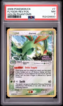 Pokemon 2006 Reverse Holo Stamped Ex Holon Phantoms Flygon Psa 7 - Image 1
