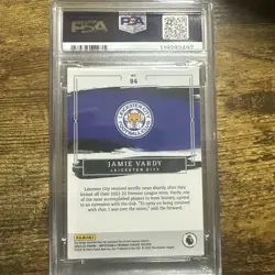 One Of One Jamie Vardy Panini 2022-23 Impeccable Platinum 1/1 Leicester PSA 8 - Image 2