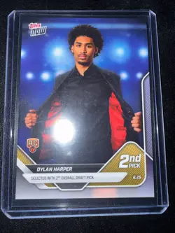 2025-26 Topps Now #D2 Dylan Harper Rookie Card RC 2nd Pick San Antonio Spurs - Image 1