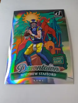 2025 Panini Donruss NFL Oversized DOWNTOWN MATTHEW STAFFORD #6 Rams NM - Image 1
