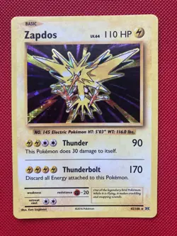 Zapdos 42/108 XY Evolutions Holo Foil Rare Pokemon TCG Card -NM - Image 1