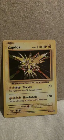 Zapdos 42/108 XY Evolutions Holo Foil Rare Pokemon TCG Card -NM - Image 1