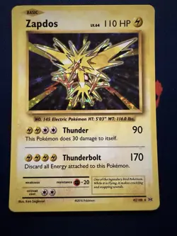 Zapdos 42/108 XY Evolutions NM Holo Foil Rare Pokemon Card - Image 1