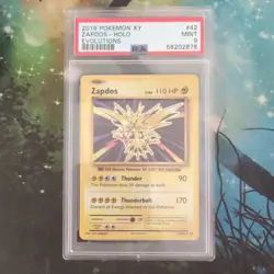 Pokemon TCG Zapdos Evolutions Holo Rare Card 42/108 - Image 1
