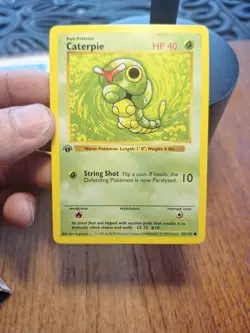 Caterpie 45/102 1st Edition Shadowless Base Set Regular NM - Pokemon Card - Image 1