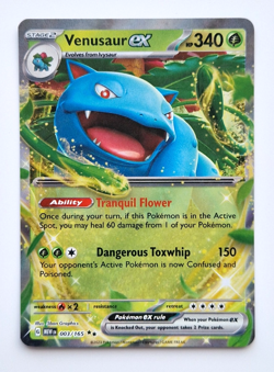 Venusaur ex 003/165 Double Rare Holo 151 English Pokemon Card - Pack Fresh - Image 1