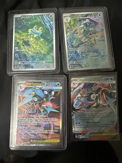 Pokemon 4 Card Lot Mega Greninja Ex 100/086, And 022/086 And Froakie & Frogadier - Image 1