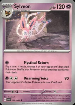 SYLVEON 022/064 Shrouded Fable TCG Pokemon Card Near Mint - Image 1