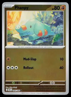 Phanpy Common Reverse Holo Chaos Rising ME04 044/086 Pokemon NM 2026 - Image 1