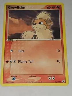 Growlithe 64/112, Regular LP, Fire Red & Leaf Green Pokemon TCG - Image 1