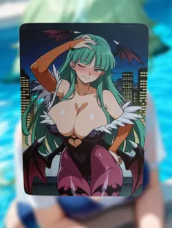 Morrigan Aensland Darkstalkers Anime Waifu Sexy Goddess Doujin Hentai Lewd Card - Image 1