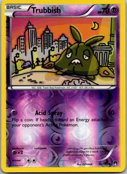 POKEMON TRUBBISH 56/122 COMMON REVERSE HOLO BREAKPOINT NM/M - Image 1