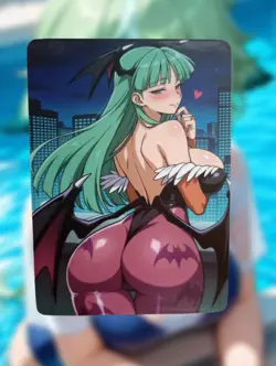 Morrigan Aensland Darkstalkers Anime Waifu Sexy Goddess Doujin Hentai Lewd Card - Image 1