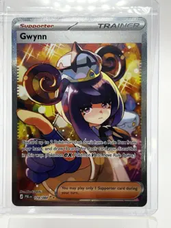 Pokemon TCG Gwynn Trainer-Supporter Holo Rare 119/084 PBL 2026 English SIR NEW - Image 1