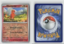 Charmander #004/165 Sv Scarlet & Violet 151 Common Reverse Holo Pokemon TCG NM - Image 3