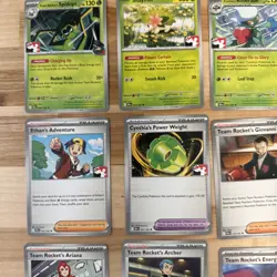 Team Rocket Destined Rivals Prize Pack Stamped Pokemon TCG lot (17) - Image 3