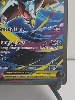 Pokemon Mega Sharpedo EX 127/094 Phantasmal Flames Holo Rare 330HP Greedy Fang - Image 4