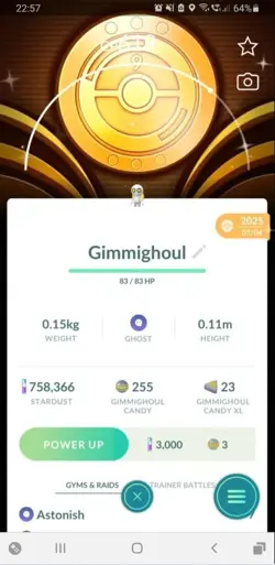 ✨Shiny Gimmighoul (Schillernd Gierspenst) ) 9th Coin Pokemon GO✨ Registered/ PTC - Image 1
