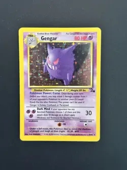Gengar 5/62 Fossil Set Holo Rare WOTC Pokemon 1999 Unlimited Raw LP - Image 2