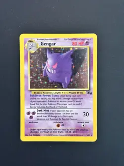 Gengar 5/62 Fossil Set Holo Rare WOTC Pokemon 1999 Unlimited Raw LP - Image 3