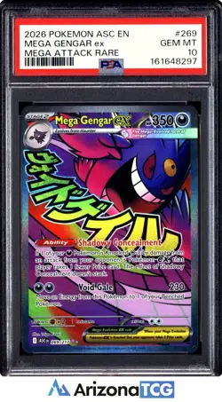 Pokemon 2026 Mega Gengar ex 269 Mega Attack Rare Ascended Heroes GEM MINT PSA 10 - Image 1