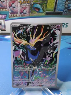 Xerneas 091/086 ME04: Chaos Rising Illustration Rare Holo Pokemon TCG NM - Image 1
