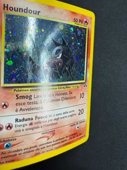 Pokemon Houndour 5/75 Neo Discovery Rara Holo Unlimited Wizards IT Carte Vintage - Image 3
