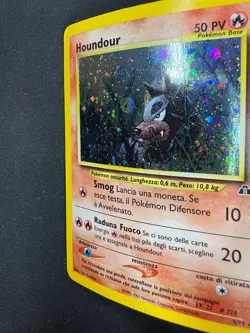 Pokemon Houndour 5/75 Neo Discovery Rara Holo Unlimited Wizards IT Carte Vintage - Image 4