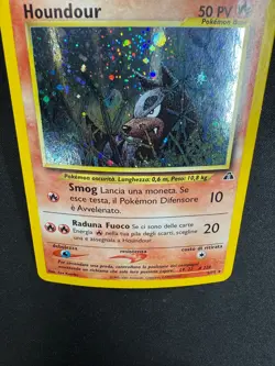 Pokemon Houndour 5/75 Neo Discovery Rara Holo Unlimited Wizards IT Carte Vintage - Image 5
