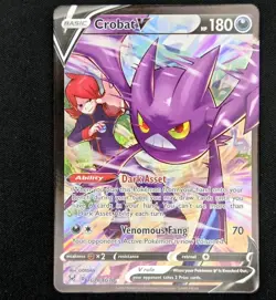 Pokemon TCG Card Crobat V TG20/TG30 SWSH11 Lost Origin Trainer Gallery - NM - Image 1
