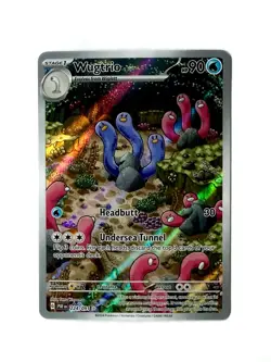 Pokemon TCG Wugtrio 224/091 Paldean Fates Illustration Rare Full Art Holo NM - Image 1