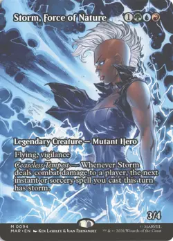 MTG Storm Force of Nature Non-Foil Borderless (94) Marvel Universe Eternal-Legal - Image 1