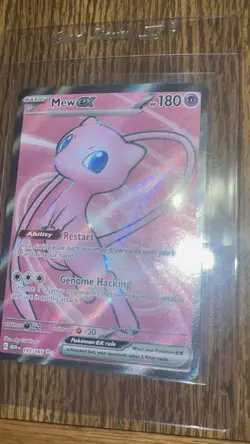 Pokemon Mew EX 2023 TCG Full Art Holo Rare Card 193/165 Scarlet & Violet 151 - Image 5