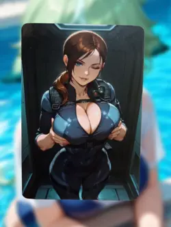 Jill Valentine Resident Evil Anime Waifu Sexy Goddess Doujin Lewd Hentai Card - Image 1