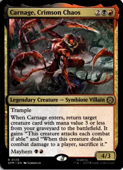 Carnage, Crimson Chaos R Marvel's Spider-Man 125 Magic The Gathering - Image 1