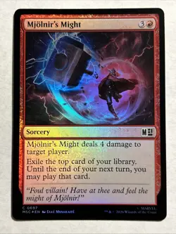 Mjolnir's Might Commander: Marvel Super Heroes Foil - Image 1