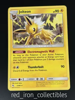 Jolteon 23/68 Rare Hidden Fates Sun & Moon Pokemon Card NM - Image 1