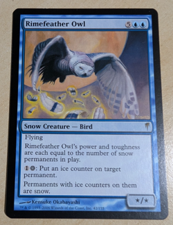 Rimefeather Owl, Coldsnap, Magic the Gathering, MTG, Snow - Image 1