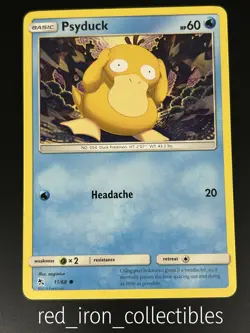 Psyduck 11/68 Common Hidden Fates Sun & Moon Pokemon Card NM - Image 1