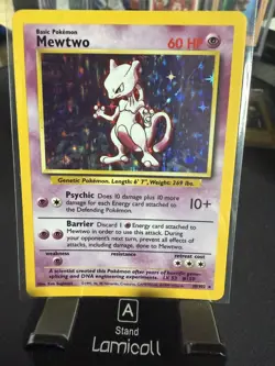 Mewtwo 10/102 Holo Rare Base Set Unlimited Pokemon English MP - Image 1