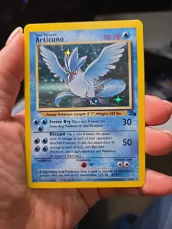 Pokemon Articuno Holo Unlimited Rare Card Fossil 2/62 NM Condition - Image 3