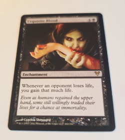 MTG Exquisite Blood, Avacyn Restored Rare NM Condition 102/224 free P&P - Image 1