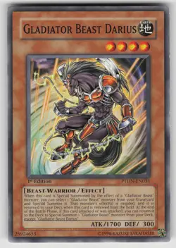 Gladiator Beast Darius PTDN-EN031 Phantom Darkness Yu-Gi-Oh 1st Edition NM - Image 1