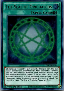 The Seal of Orichalcos (Green) DLCS-EN137 Yu-Gi-Oh 1st Edition LP - Image 1