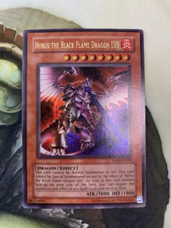 Yugioh TCG Horus the Black Flame Dragon LV8 UR SOD-EN008 Soul of the Duelist Lp+ - Image 1
