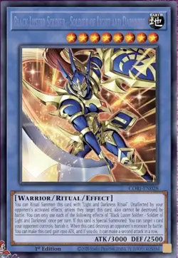Black Luster Soldier Of Light And Darkness Chaos Origin Presale 7/3 Secret Rare - Image 1