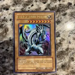 Konami Yu-Gi-Oh! Blue-Eyes White Dragon LOB-EN001 Ultra Rare Holo Unlimited - Image 1